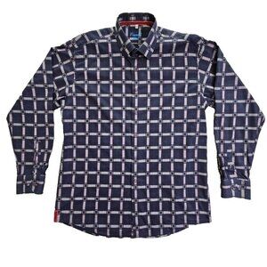 Visconti Black Shirt Men's XXL 2 Ply Mercerized Cotton Long Sleeve Clubcore Y2K